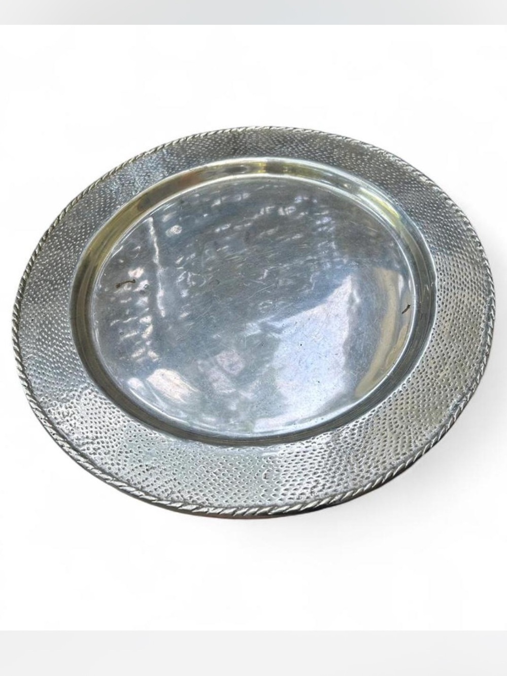 Silver Decorative Metal Charger Plate - Home Accents